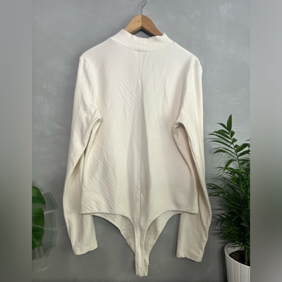 KNIX | Papaya Mock Neck Bodysuit mock neck ribbed cream birds papaya collab- XXL - Picture 7 of 11